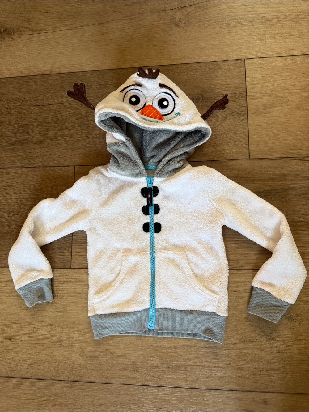 EUC Hoodsbee Disney Frozen Olaf-Inspired Kids Hooded Zip Jacket Size 4T